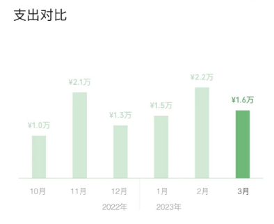 支出对比效果